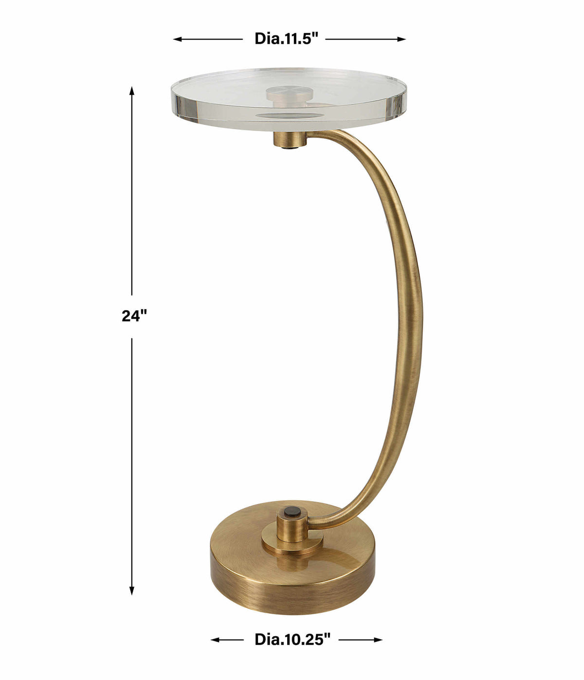 UTTERMOST WAVENEY DRINK TABLE  BRASS 25227