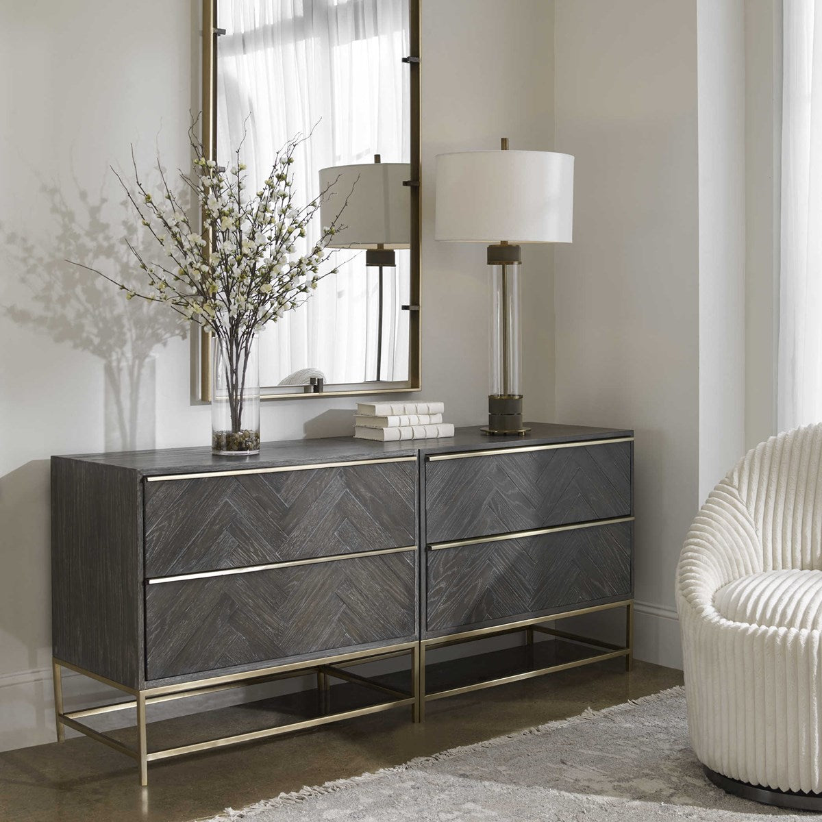 Uttermost Armistead Dark Walnut Drawer Chest 25376
