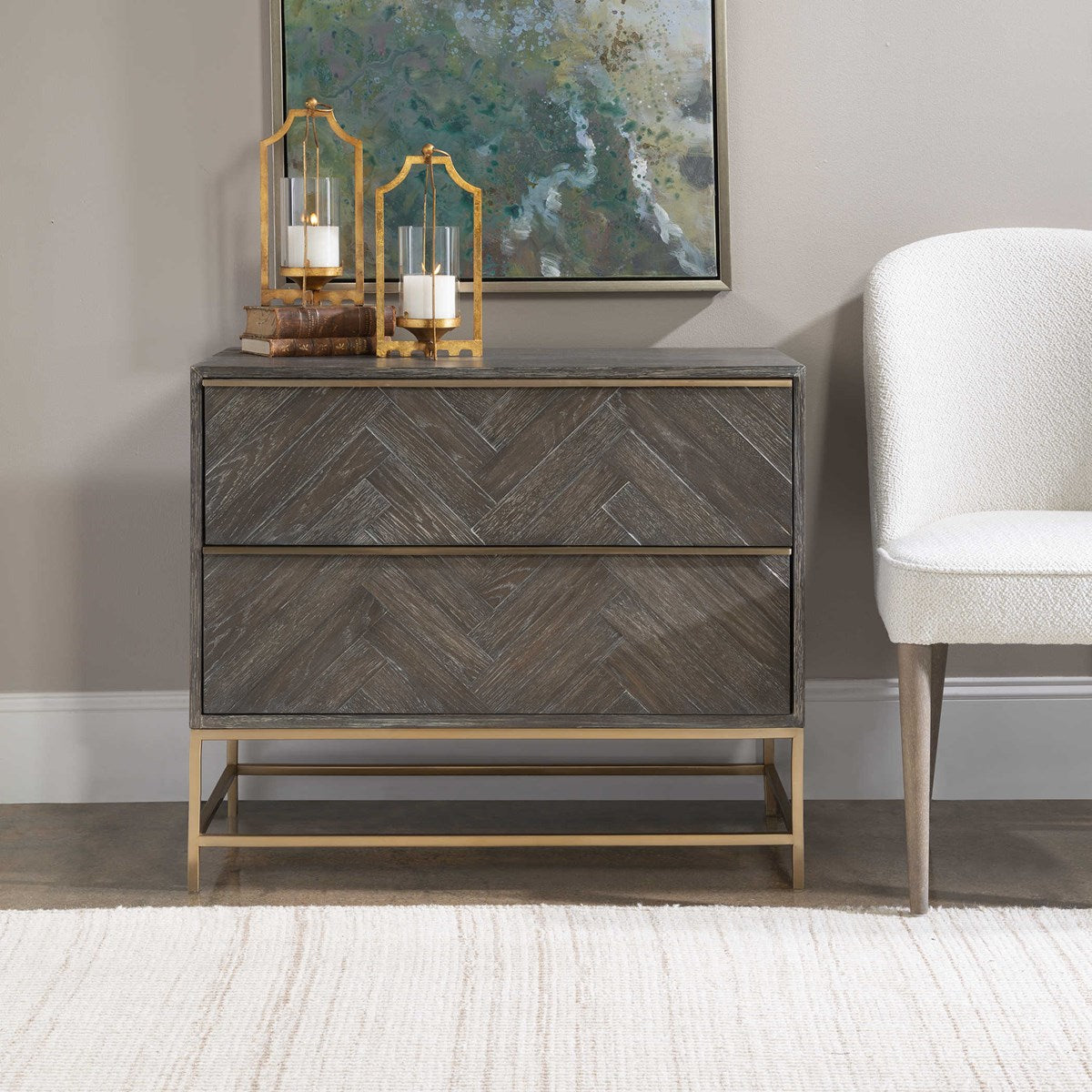 Uttermost Armistead Dark Walnut Drawer Chest 25376