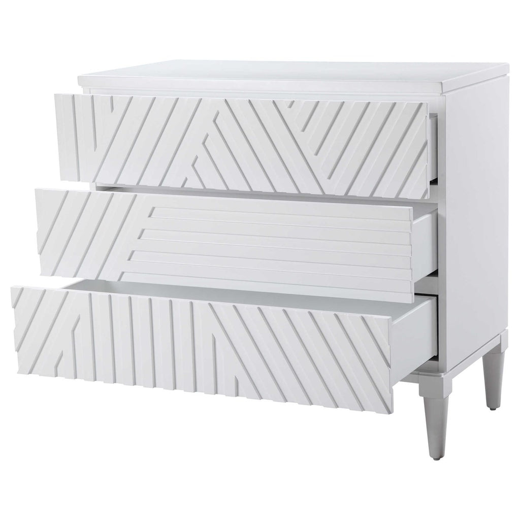 Uttermost Colby White Drawer Chest 25382