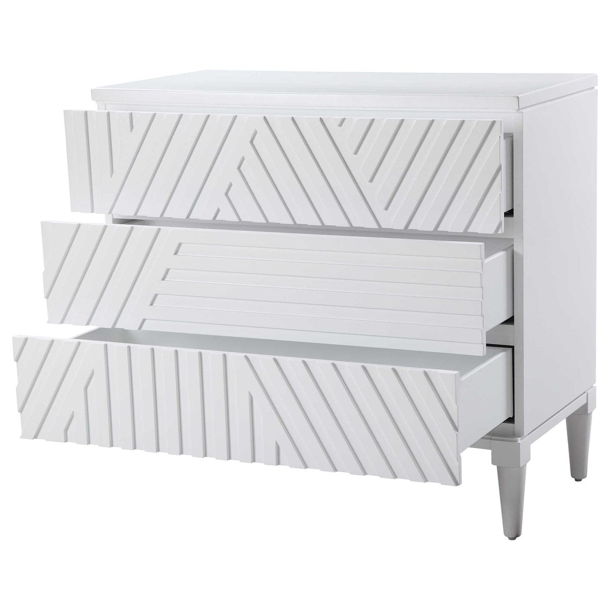 Uttermost Colby White Drawer Chest 25382