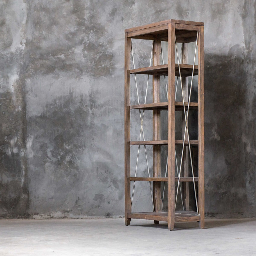 Uttermost Delancey Weathered Oak Etagere 25434