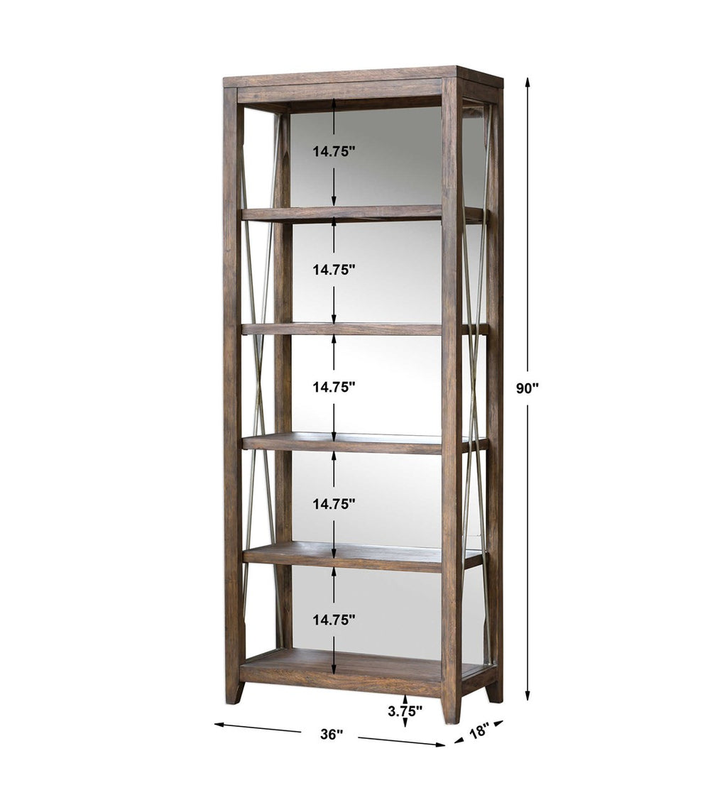 Uttermost Delancey Weathered Oak Etagere 25434