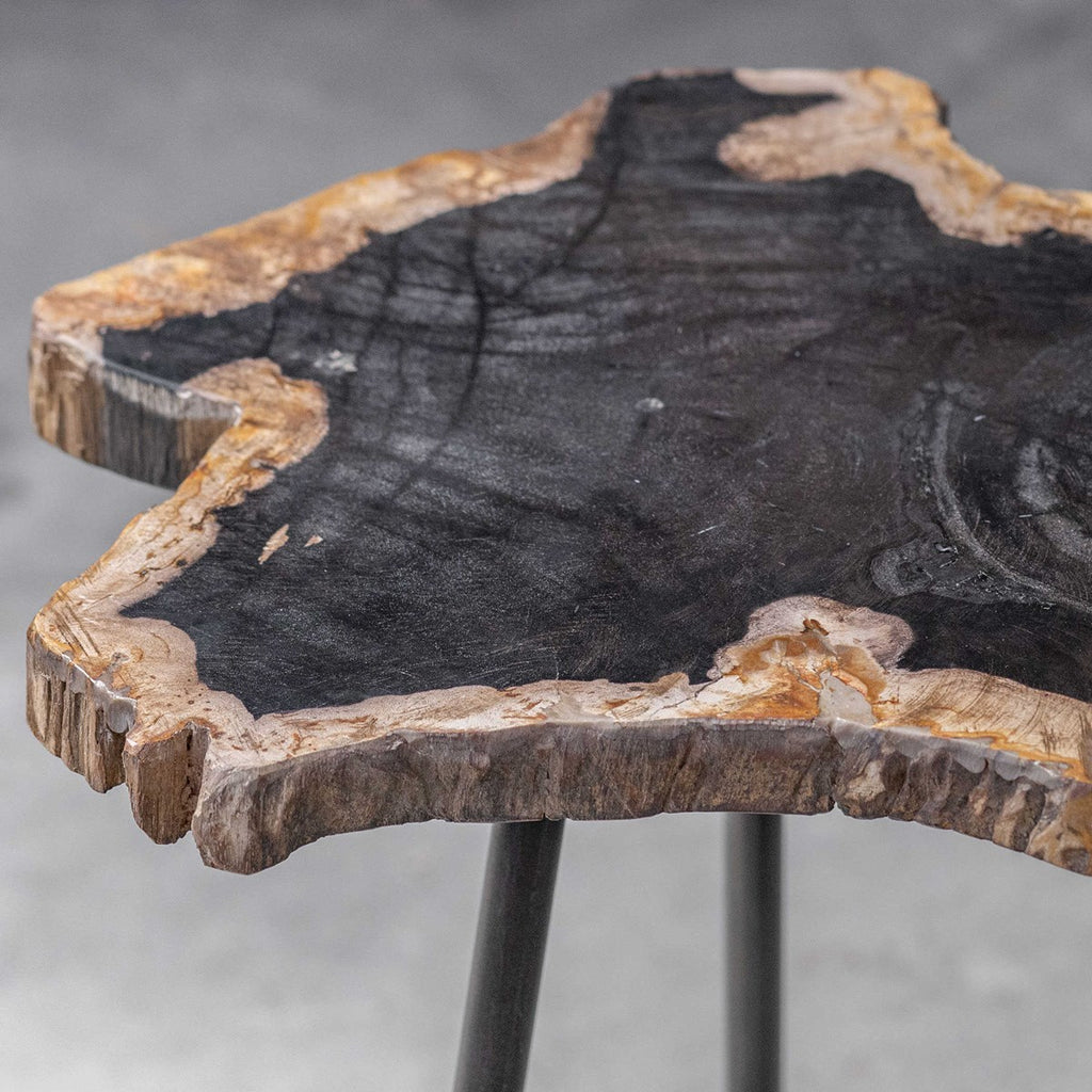 Uttermost Mircea Petrified Wood Accent Table 25461