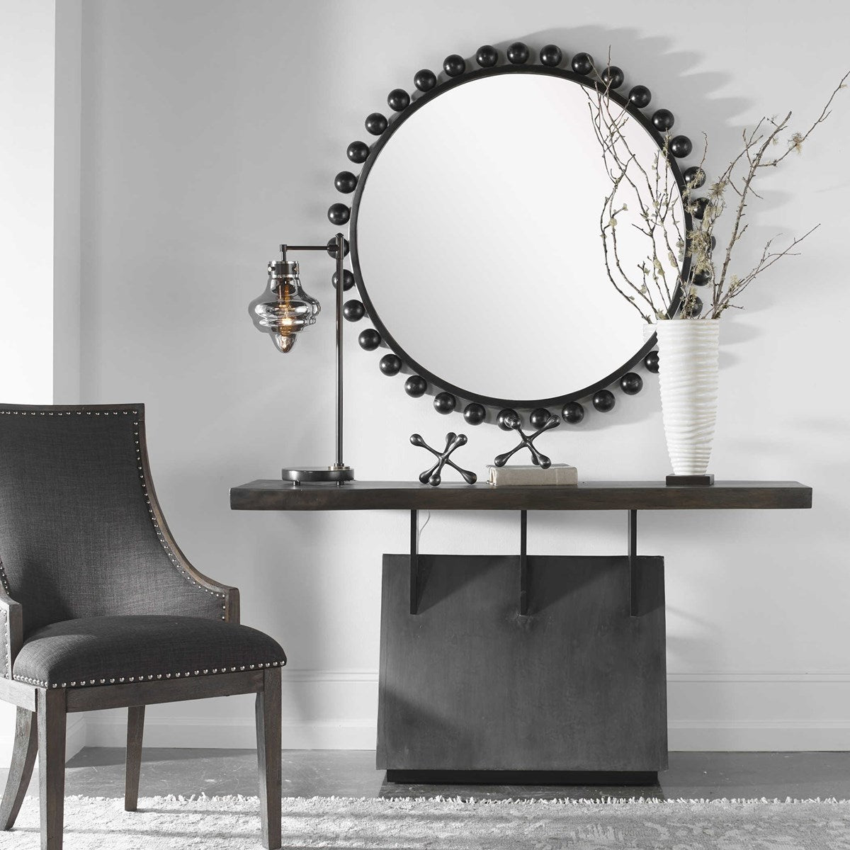 Uttermost Vessel Industrial Console Table 25482