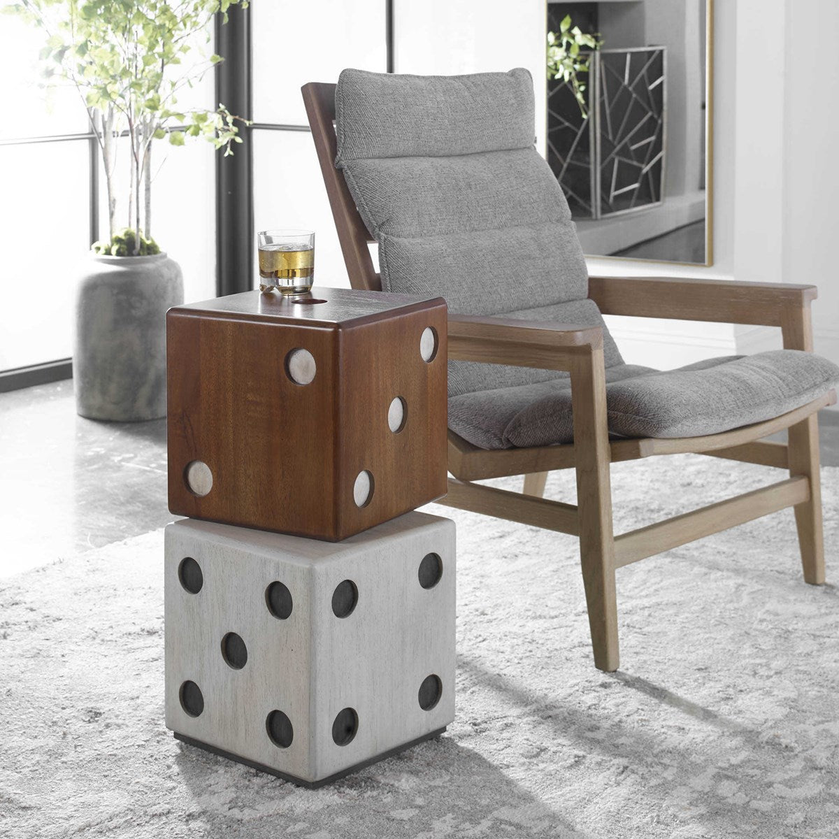 Uttermost Roll The Dice Accent Table 25485