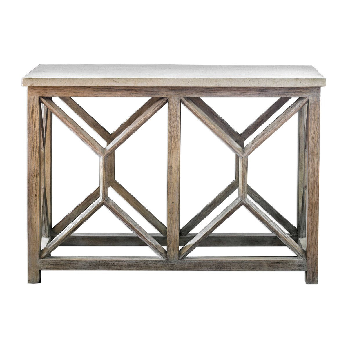 Uttermost Catali Ivory Stone Console Table 25811