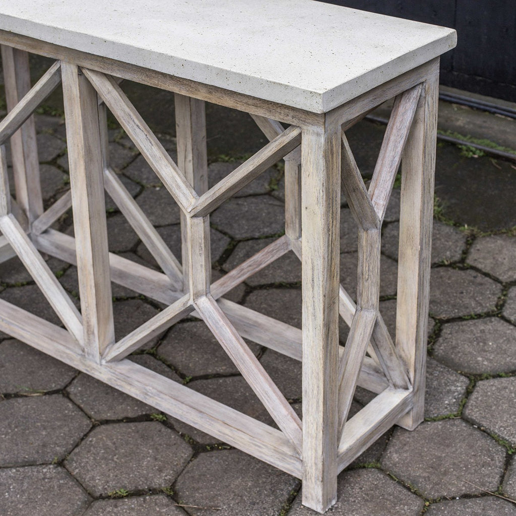 Uttermost Catali Ivory Stone Console Table 25811