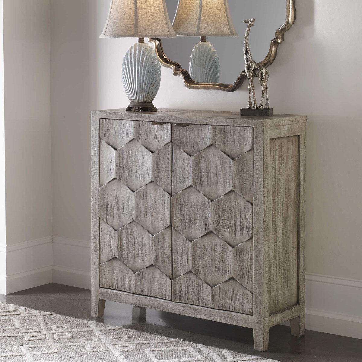 Uttermost Catori Smoked Ivory Console Cabinet 25862