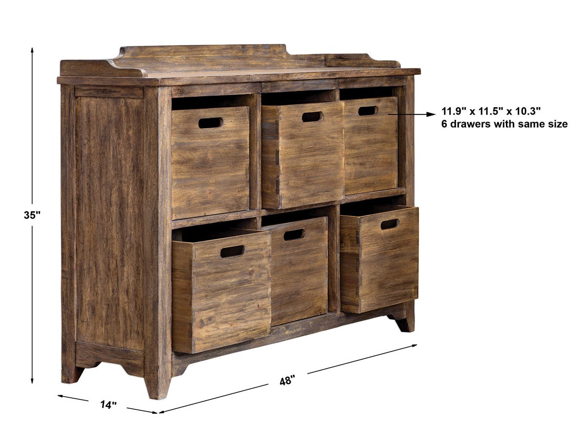 Uttermost Ardusin Driftwood Hobby Cupboard 25877