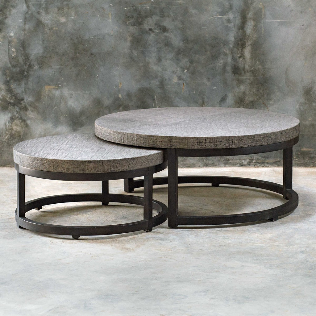 Uttermost Aiyara Gray Nesting Table S/2 25882