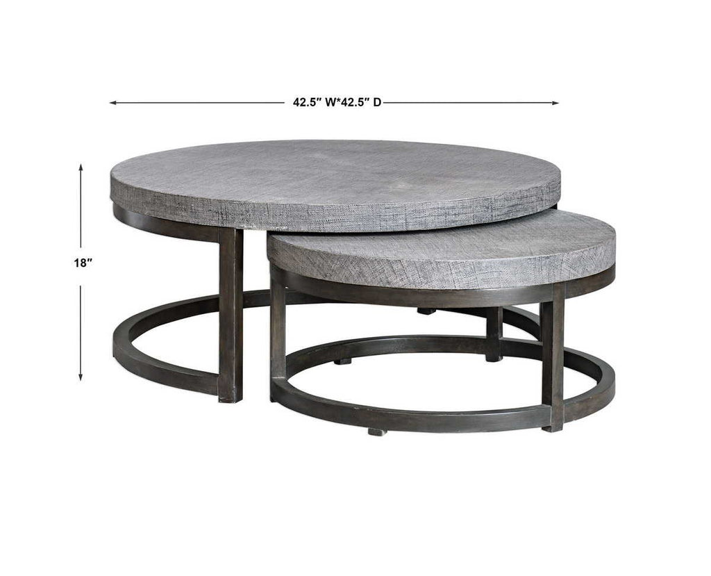 Uttermost Aiyara Gray Nesting Table S/2 25882