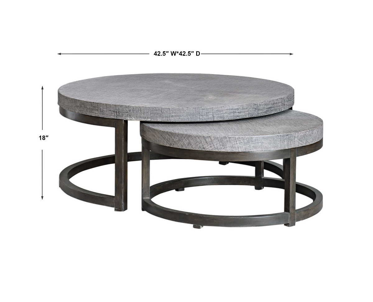 Uttermost Aiyara Gray Nesting Table S/2 25882
