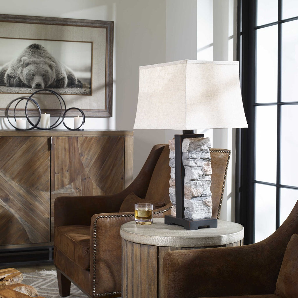 Uttermost Kodiak Stacked Stone Lamp 27806-1