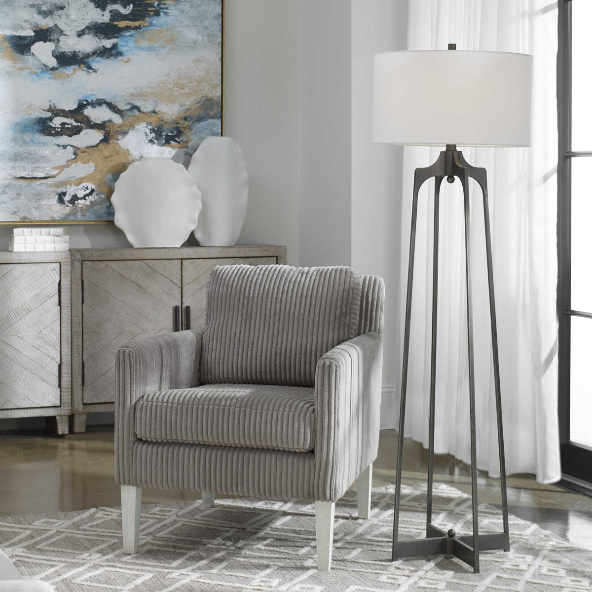 Uttermost Adrian Modern Floor Lamp 28131