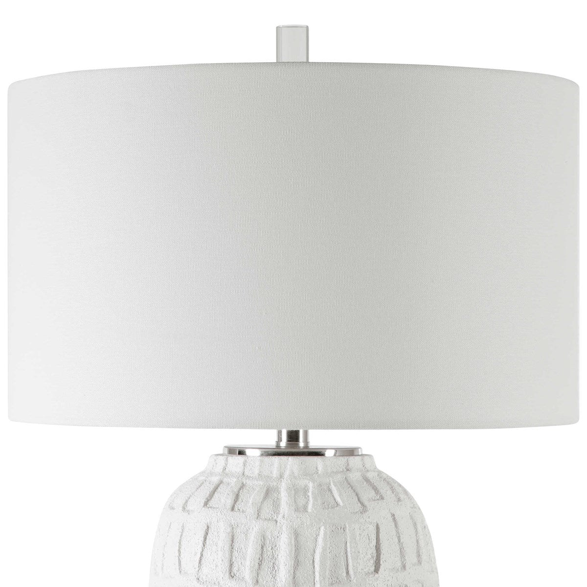 Uttermost Caelina Textured White Table Lamp 28283-1