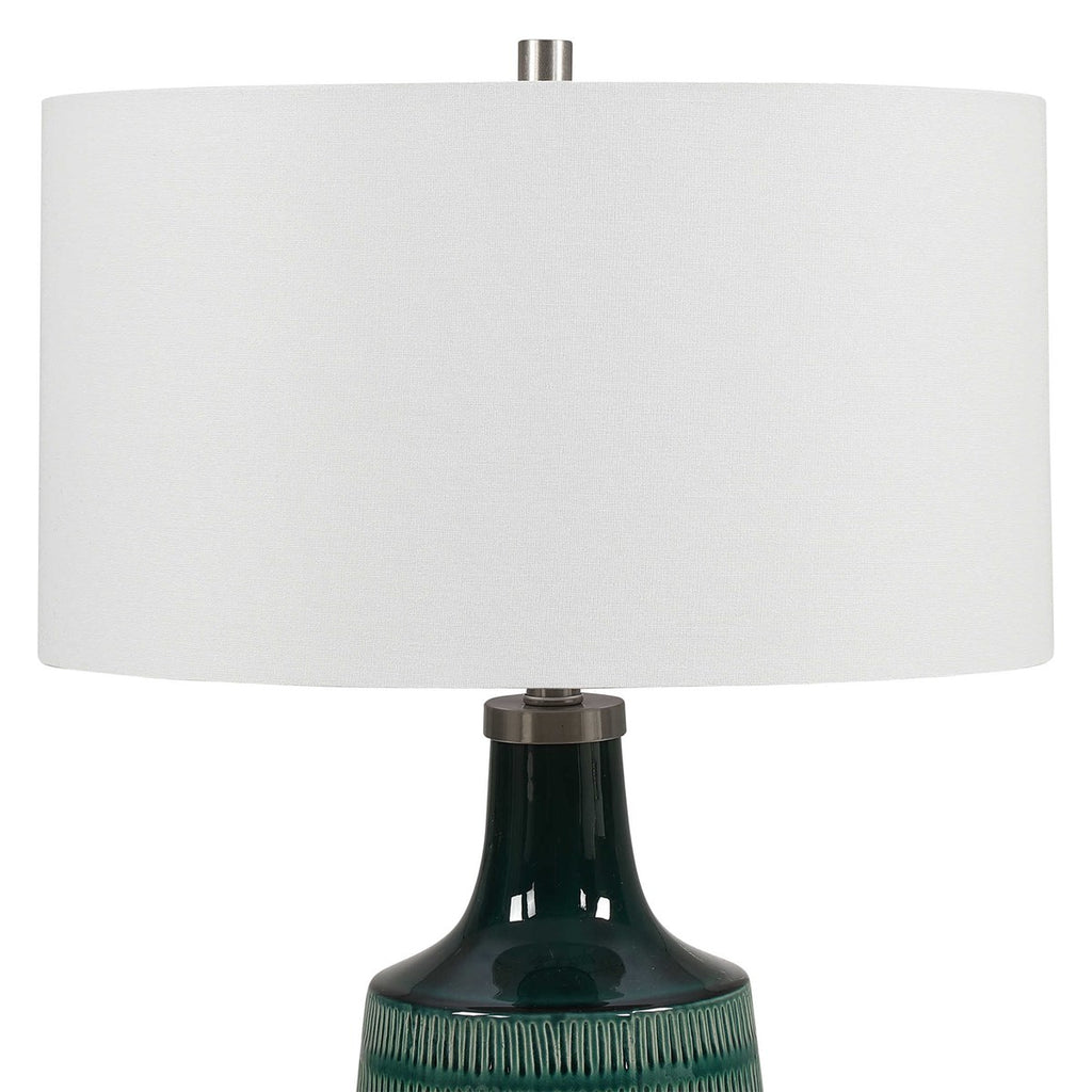 Uttermost Scouts Deep Green Table Lamp 28376-1