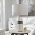 Uttermost Comanche White Crackle Table Lamp 28392-1
