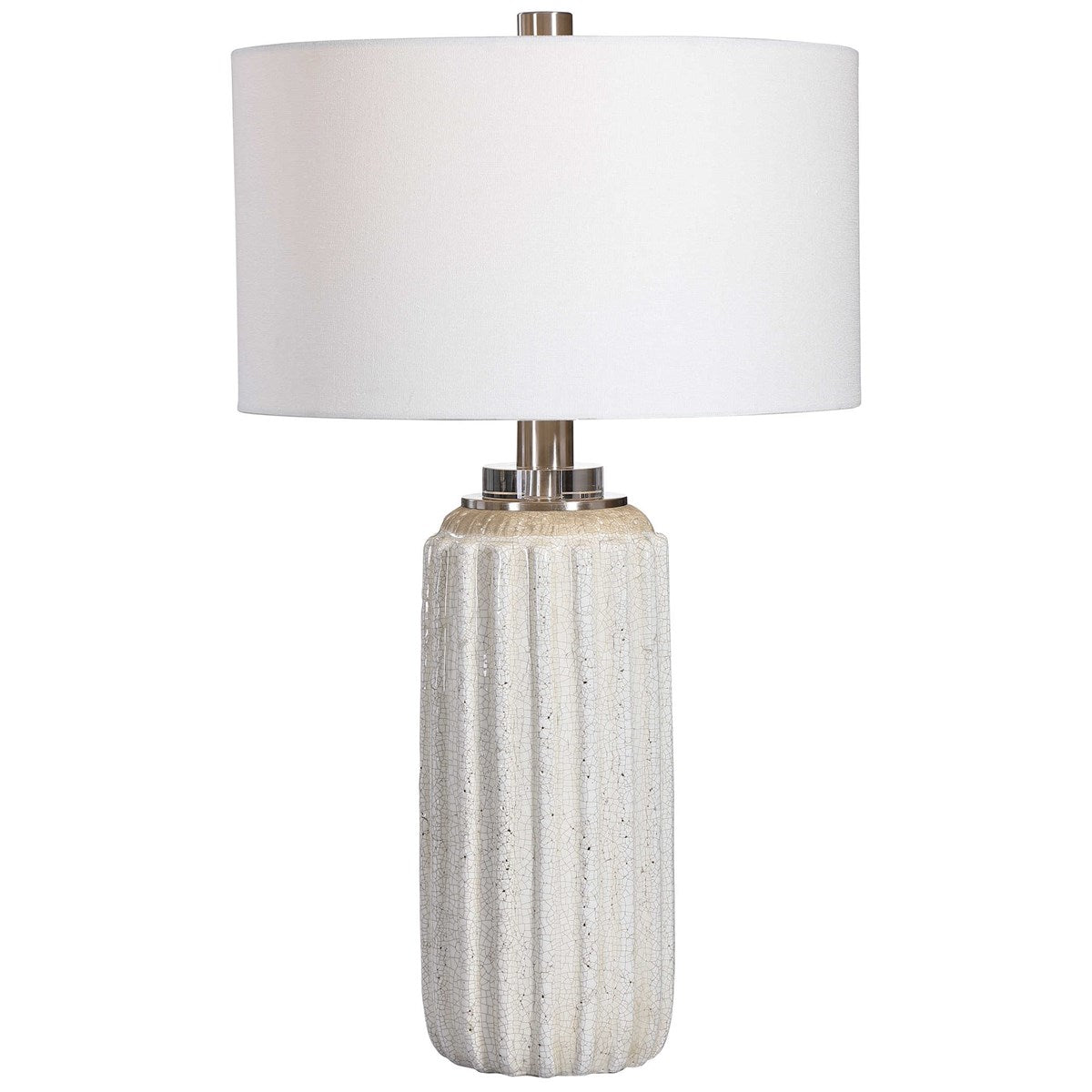 Uttermost Azariah White Crackle Table Lamp 28431