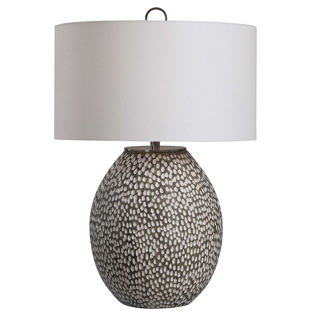 Uttermost Cyprien Gray White Table Lamp 28448-1