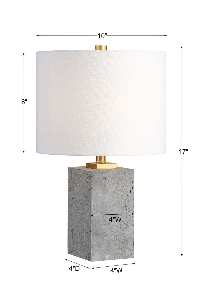 Uttermost Drexel Concrete Block Lamp 29237-1