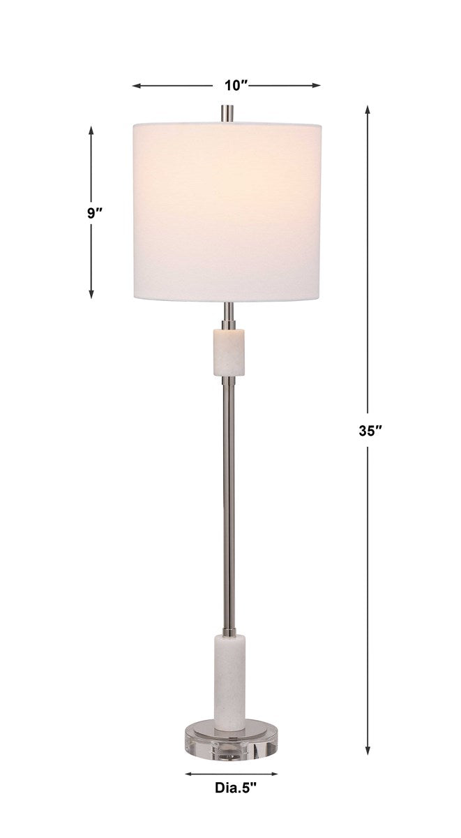 Uttermost Sussex Nickel Buffet Lamp 29793-1