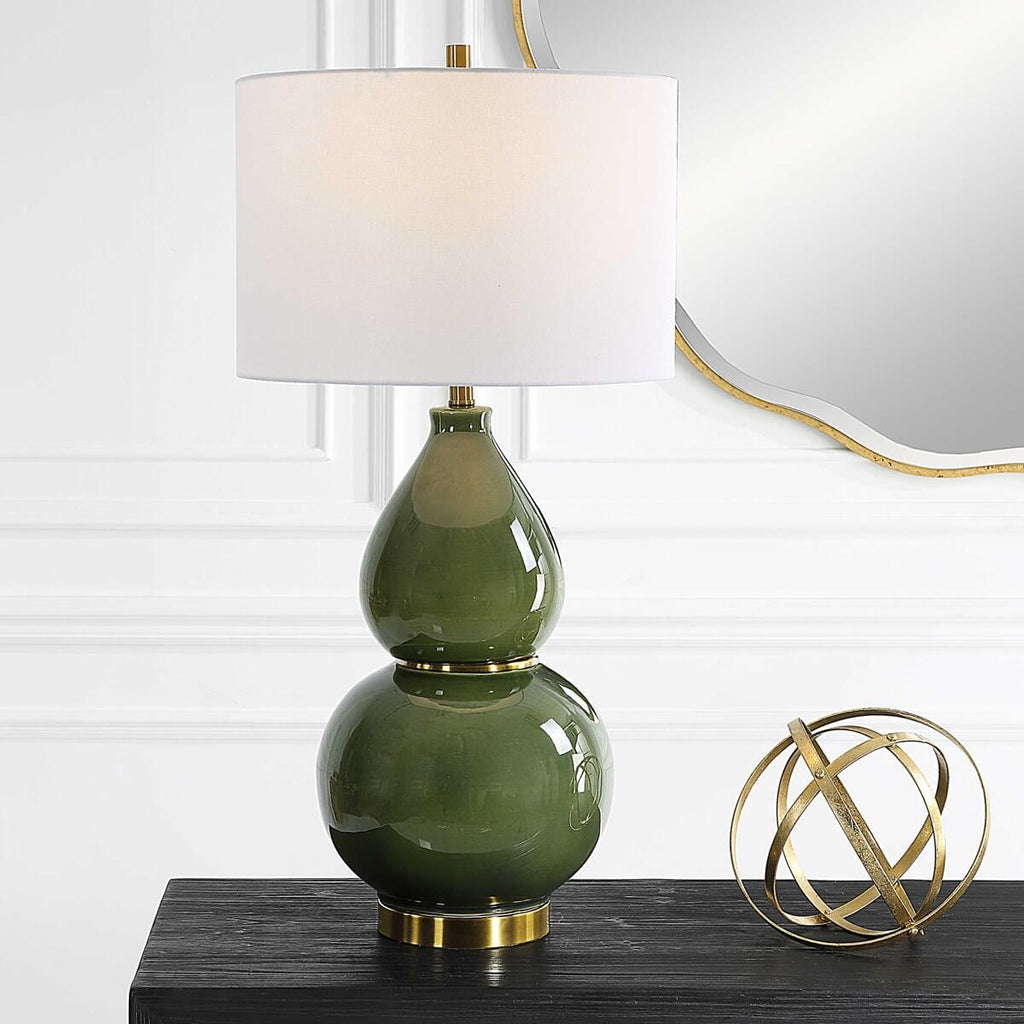 UTTERMOST GOURD TABLE LAMP GREEN 30203-1