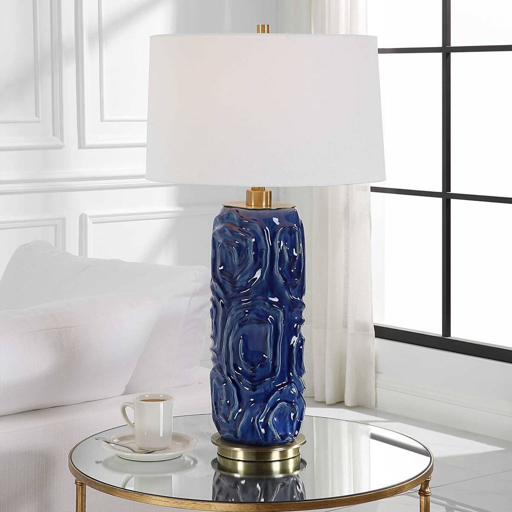 UTTERMOST ZADE TABLE LAMP BLUE 30221-1