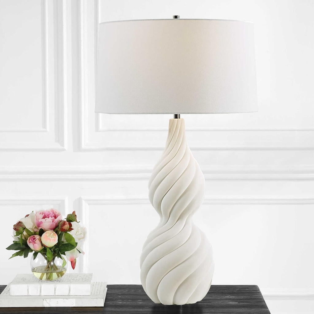 UTTERMOST TWISTED SWIRL TABLE LAMP 30240