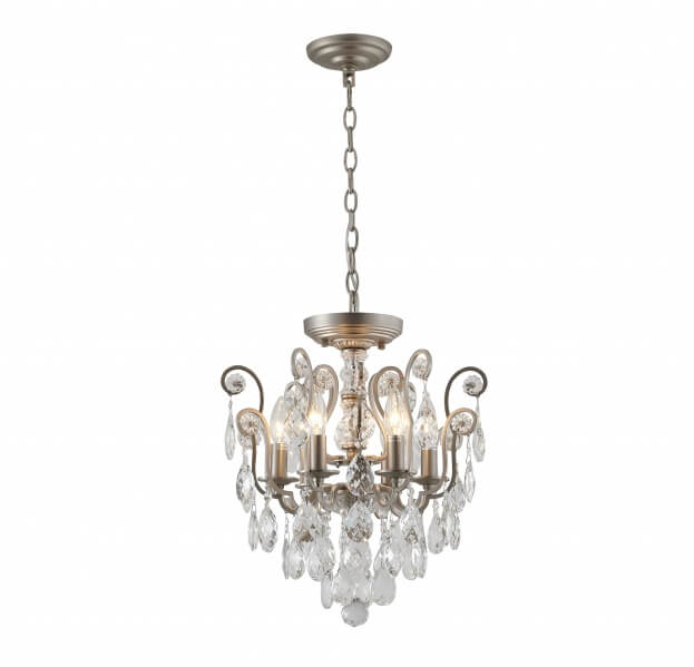 BETHEL PEWTER FRAME CHANDELIER  BET61XPEW