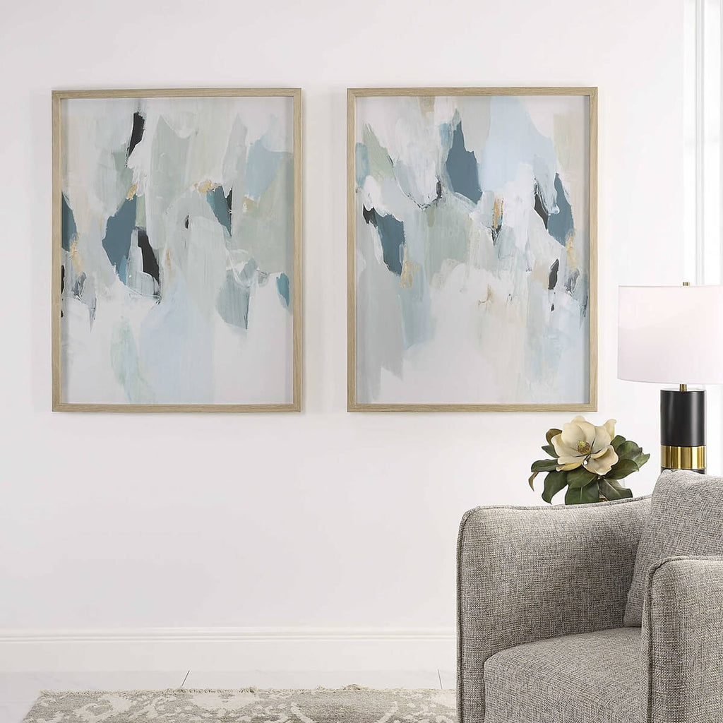 UTTERMOST SEABREEZE FRAMED CANVAS SET OF TWO 32282