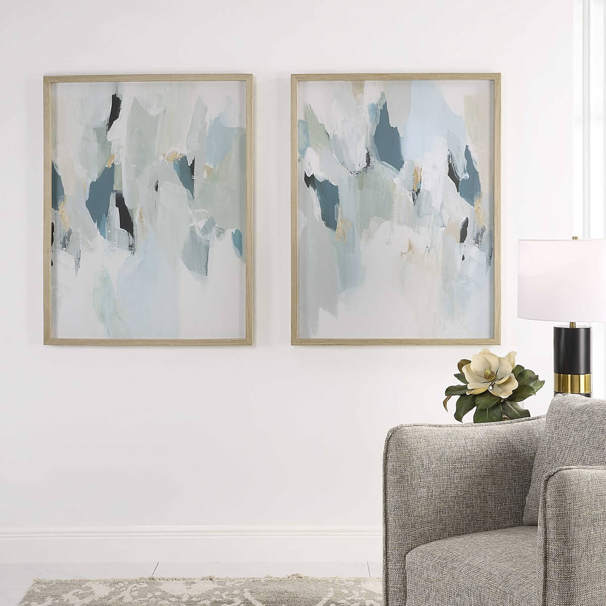 UTTERMOST SEABREEZE FRAMED CANVAS SET OF TWO 32282