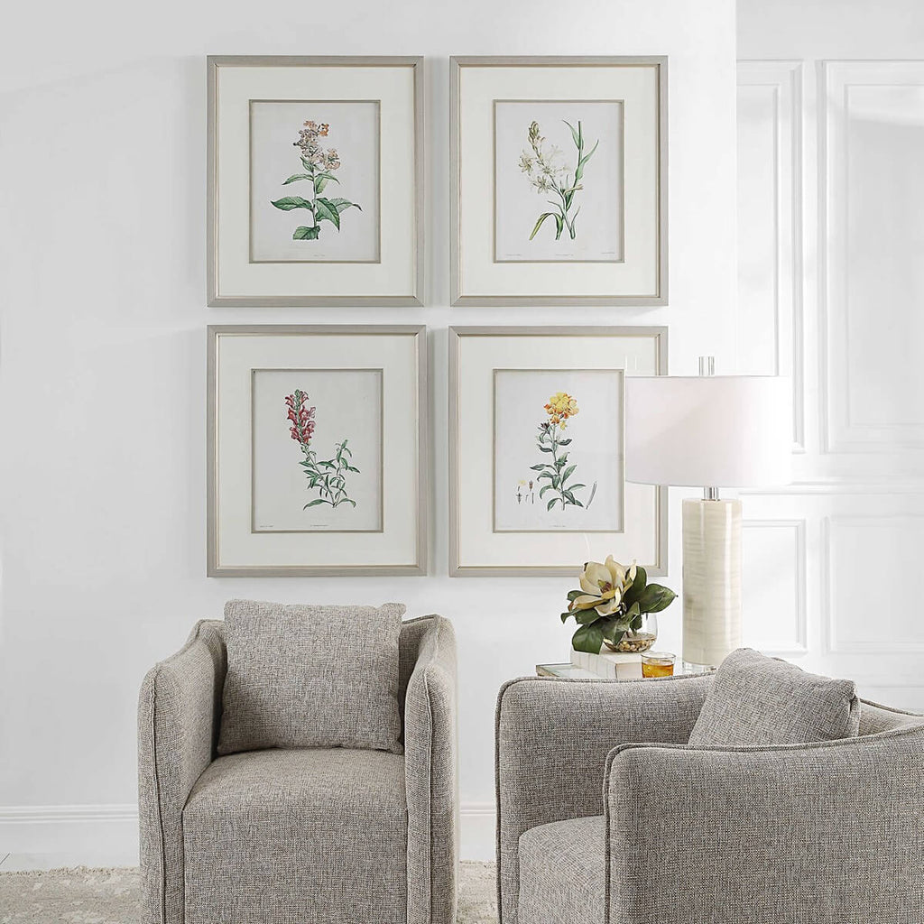 UTTERMOST HEIRLOOM BLOOMS STUDY FRAMED PRINTS 32285
