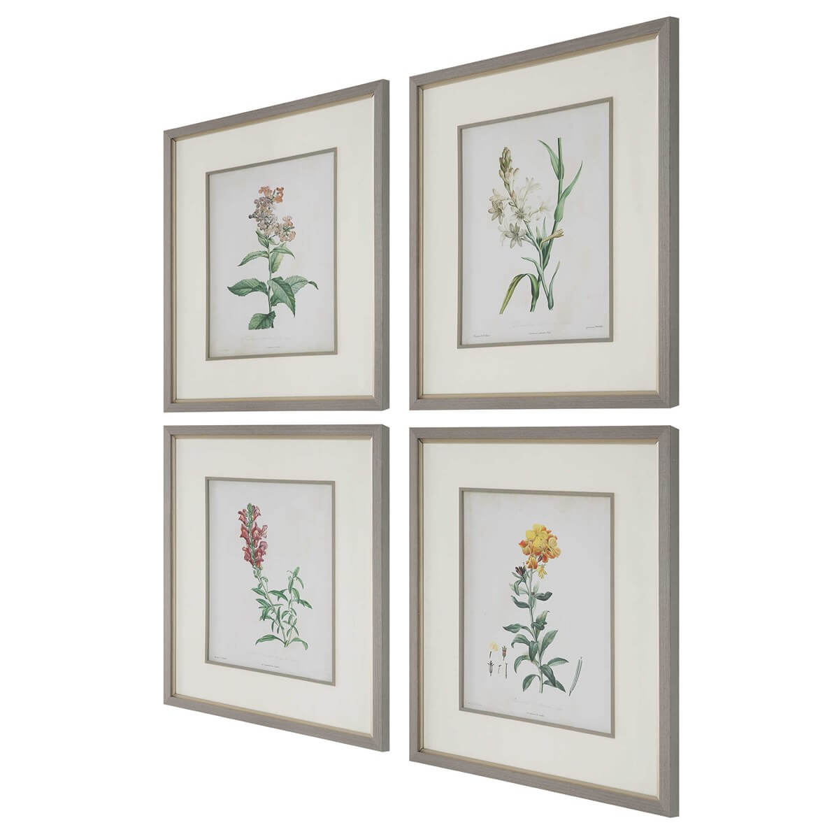 UTTERMOST HEIRLOOM BLOOMS STUDY FRAMED PRINTS 32285
