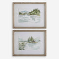 UTTERMOST SERENE LAKE FRAMED PRINTS SET OF TWO  32288