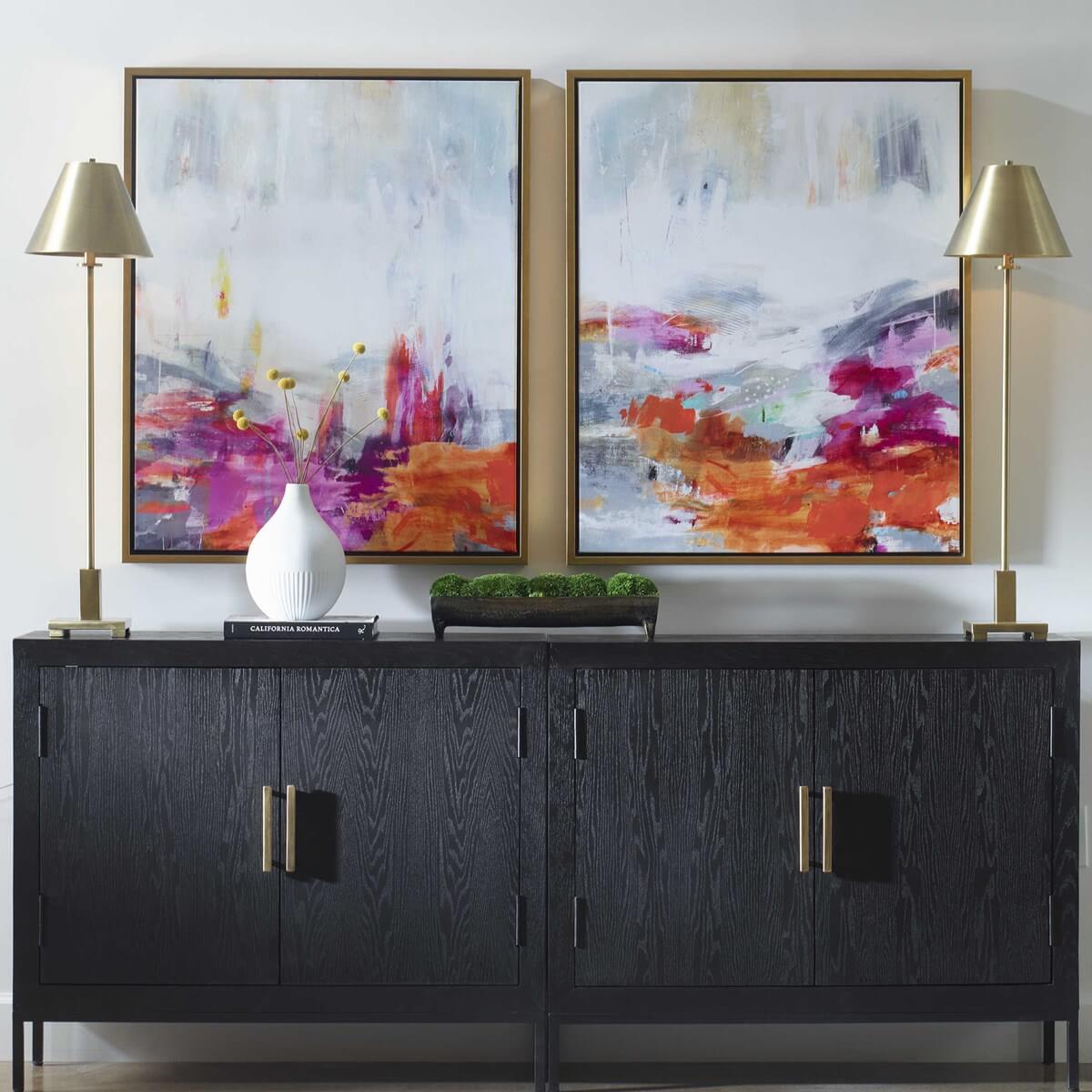 UTTERMOST COLOR THEORY FRAMED CANVASES  S/2 32296
