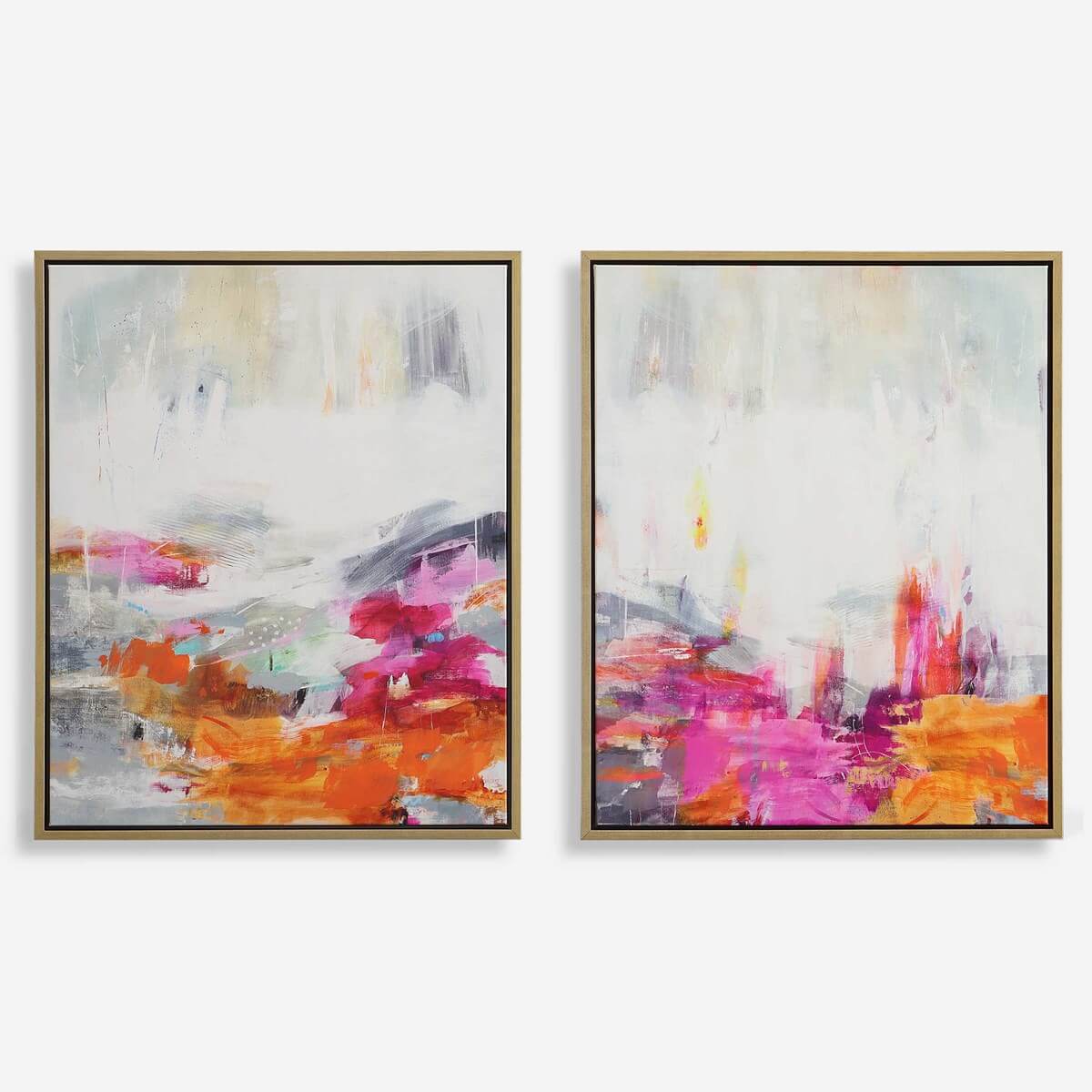 UTTERMOST COLOR THEORY FRAMED CANVASES  S/2 32296