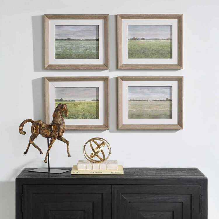 UTTERMOST QUIET MEADOWS FRAMED PRINTS SET OF FOUR  32317