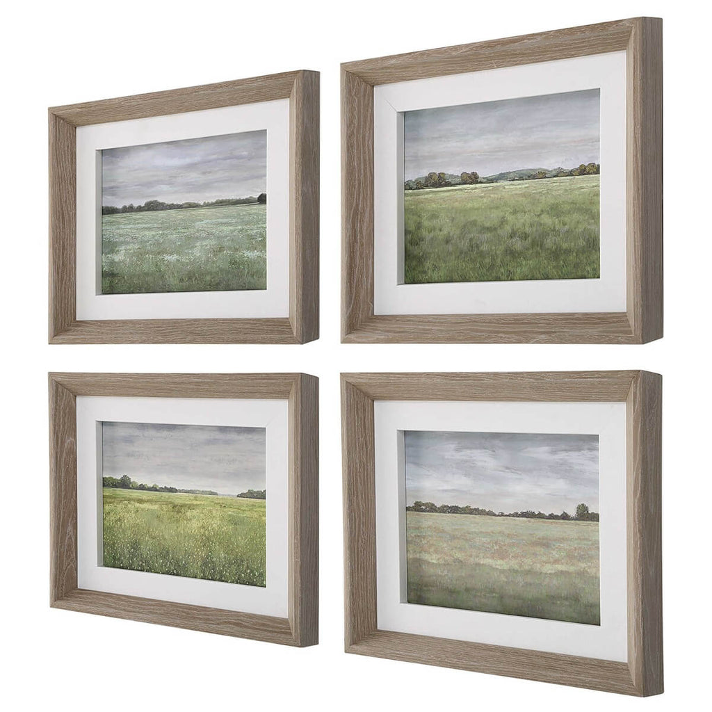 UTTERMOST QUIET MEADOWS FRAMED PRINTS SET OF FOUR  32317