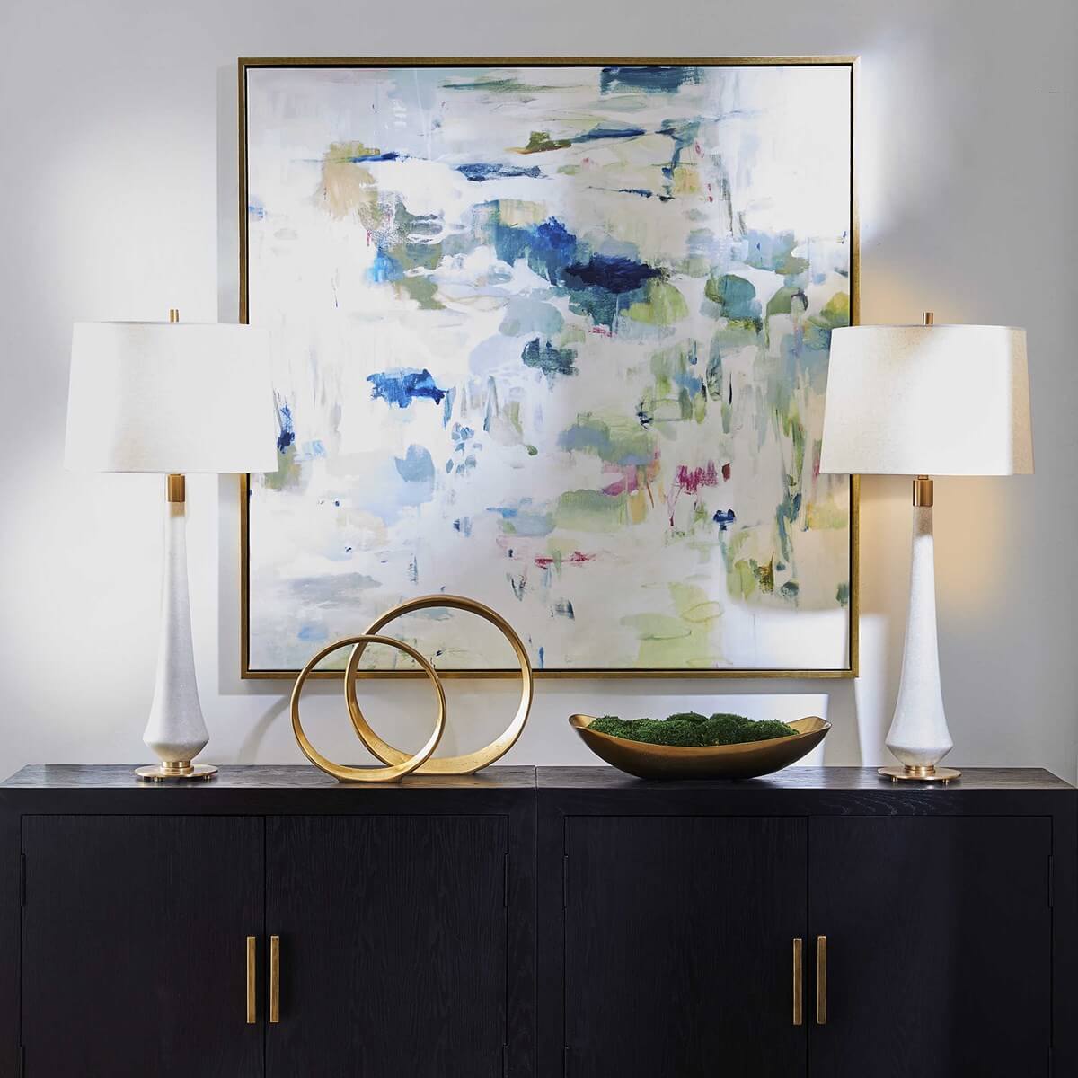 UTTERMOST ABSTRACT REFLECTIONS FRAMED CANVAS 32331