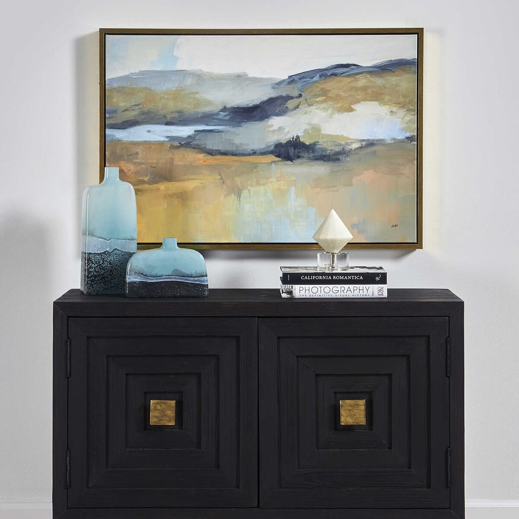 UTTERMOST FOLDED HILLS FRAMED CANVAS 32333