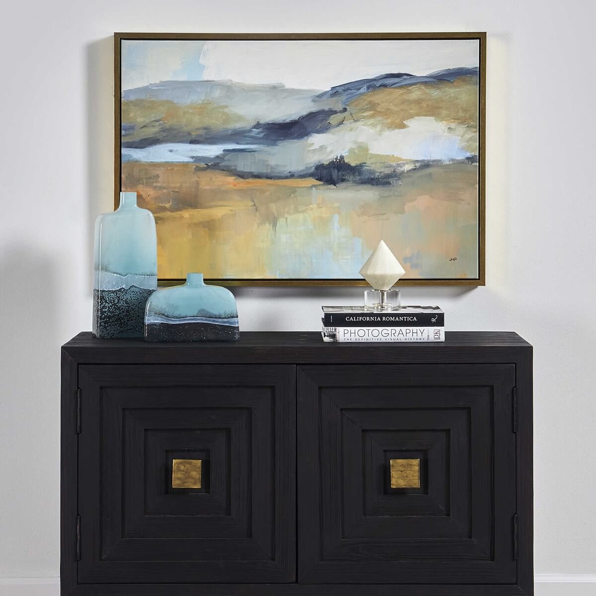UTTERMOST FOLDED HILLS FRAMED CANVAS 32333