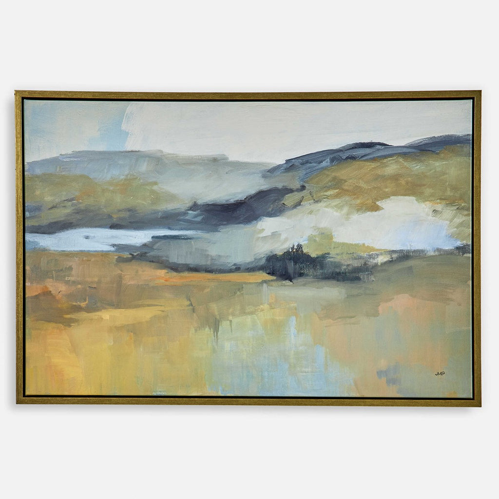 UTTERMOST FOLDED HILLS FRAMED CANVAS 32333