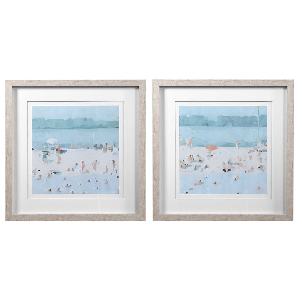 Uttermost Sea Glass Sandbar Framed Prints Set/2 33695
