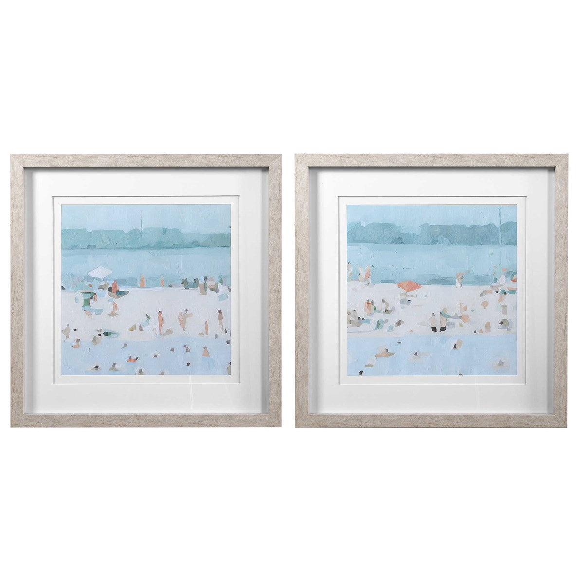 Uttermost Sea Glass Sandbar Framed Prints Set/2 33695