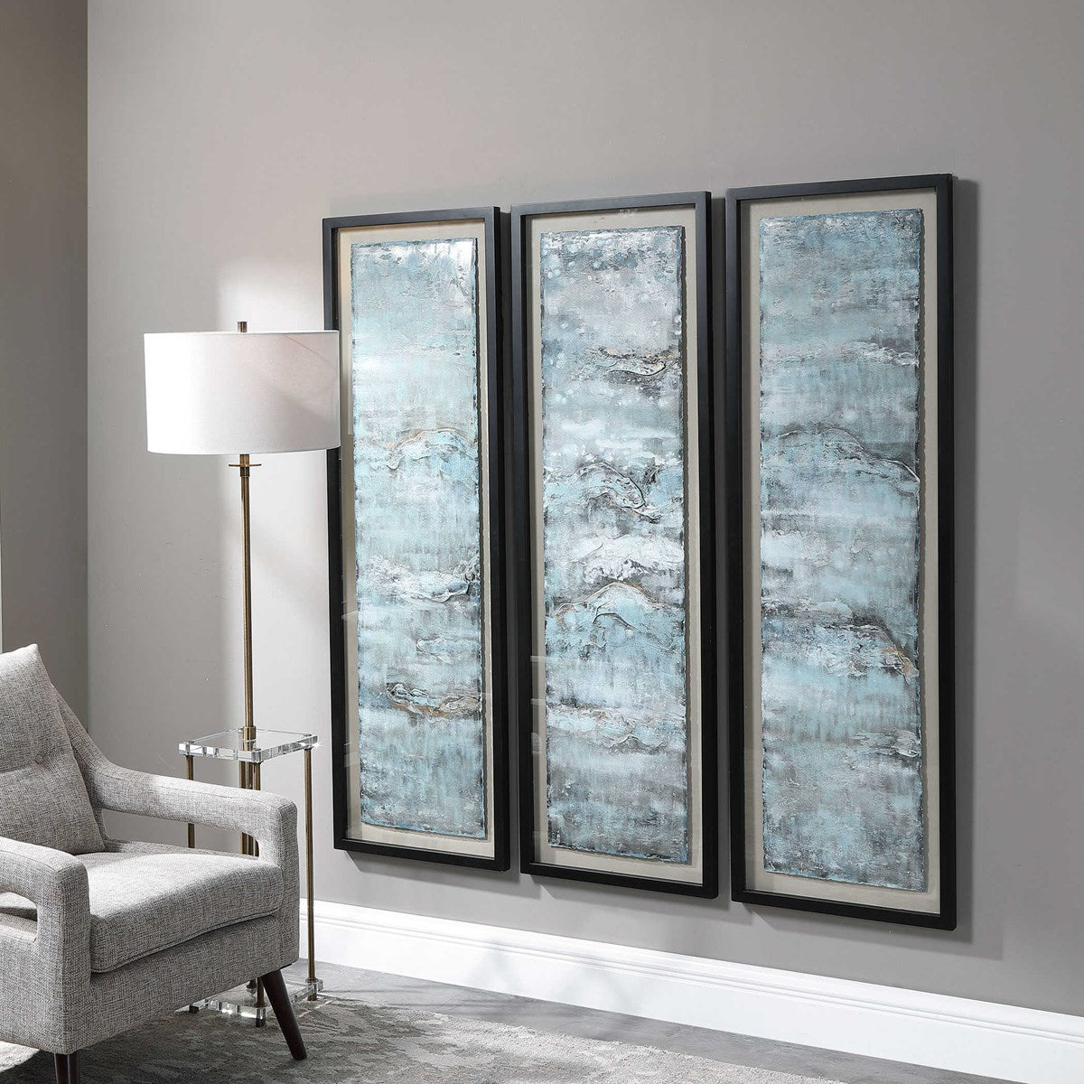 Uttermost Ocean Swell Painted Metal ArtS/3  35374