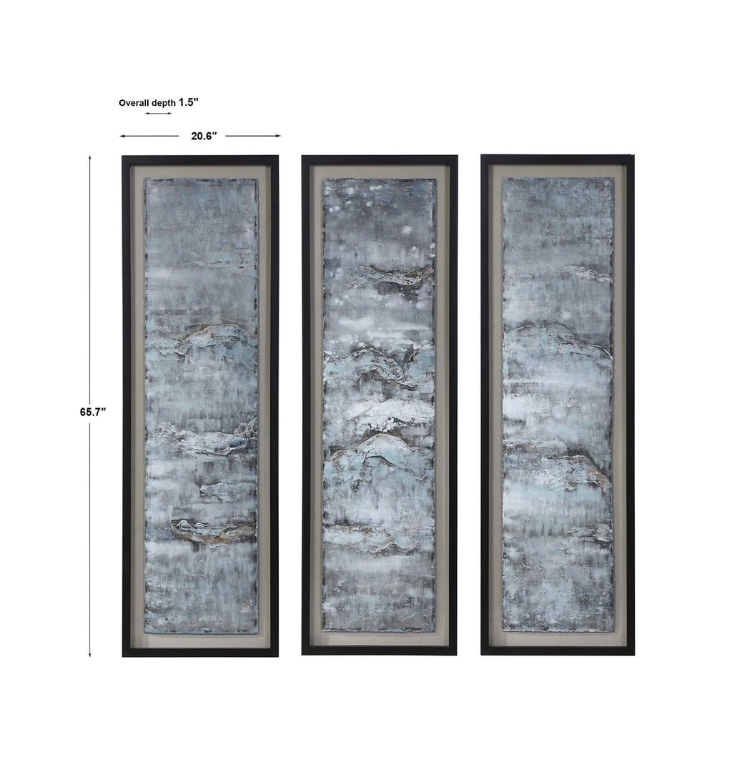 Uttermost Ocean Swell Painted Metal ArtS/3  35374