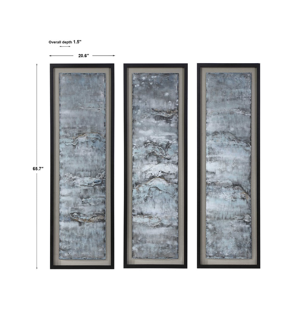 Uttermost Ocean Swell Painted Metal ArtS/3  35374