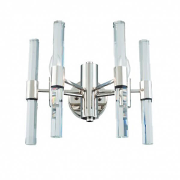 BETHEL CHROME METAL FRAME WALL SCONCE MU07CH