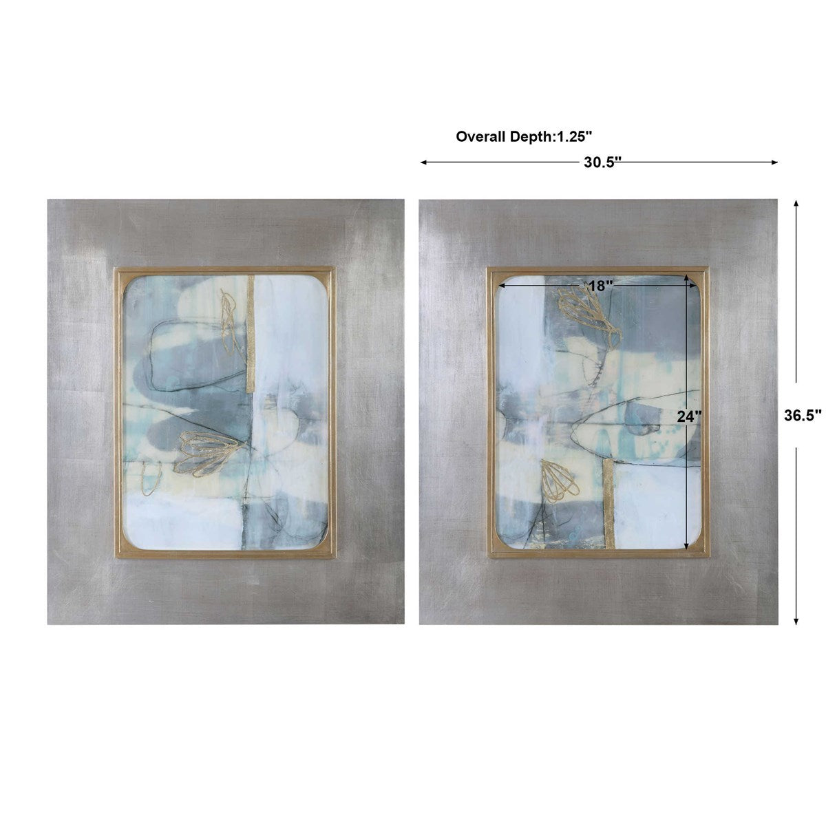 Uttermost Gilded Whimsy Abstract Prints S/2 41613